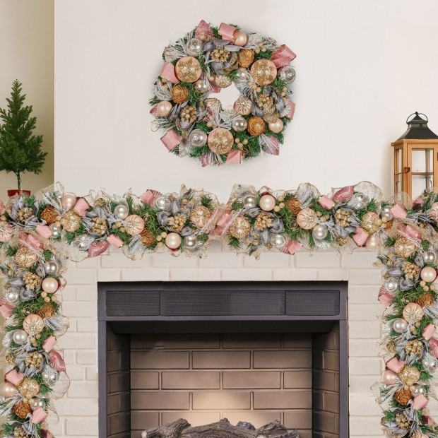Christabelle 100cm Christmas Garland - Christmas Blush Image 8