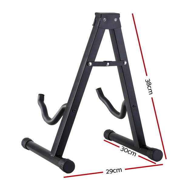 Folding Acoustic Guitar Stand Bass Floor Rack Holder Pack Image 3