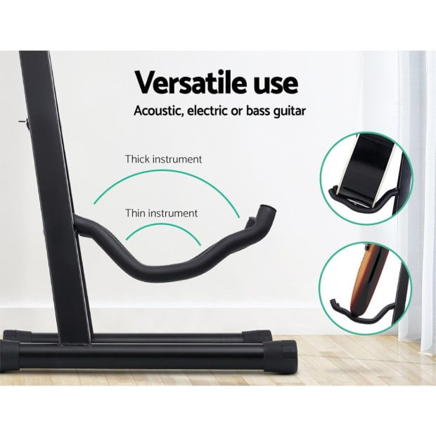 Folding Acoustic Guitar Stand Bass Floor Rack Holder Pack Image 7