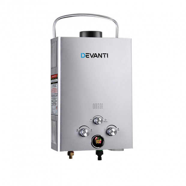 Outdoor Gas Water Heater - Silver