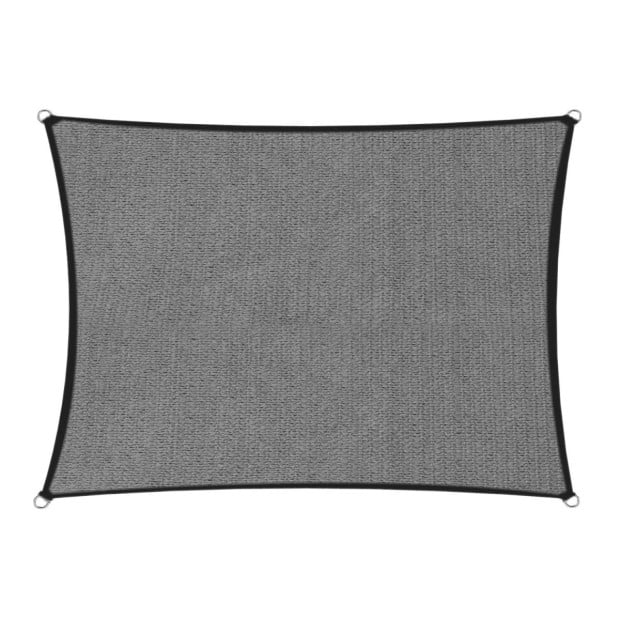 Wallaroo 280GSM Outdoor Sun Shade Sail Canopy Grey - 4m x 6m Image 2