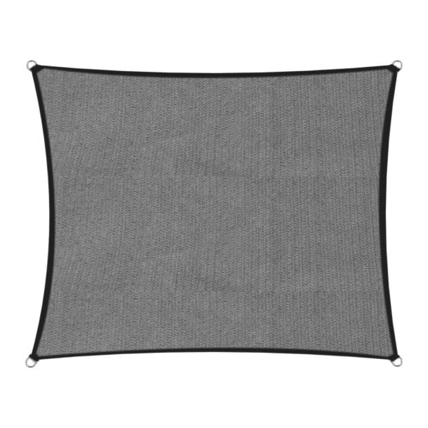 Wallaroo Outdoor Sun Shade Sail Canopy Grey Square 6 x 6M Image 2