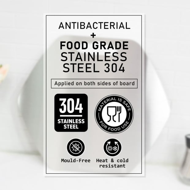 Stainless Steel Chopping Board Hexagon Image 3