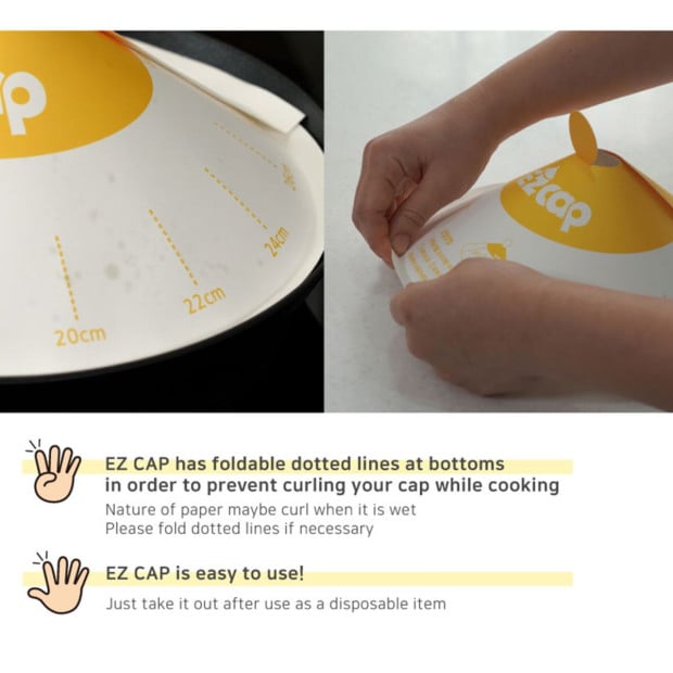 100x EZ Cap Paper Lid For Frypan Disposable Image 5