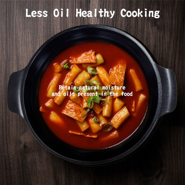 Koman 28cm Two Hands Wok - Black Image 3