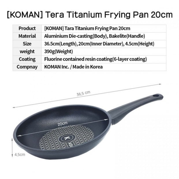 KOMAN 20cm 26cm 28cm Frying Pan Set Image 4