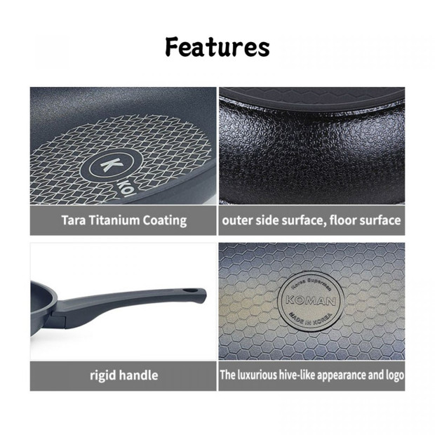 Koman 28cm Frying Pan + Glass Lid Image 2