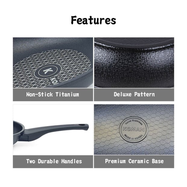 Koman 19x14cm Square Frying Pan - Black Image 5