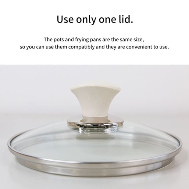 16cm Sauce Pot And Stone Frypan With A Lid - Ivory Image 10