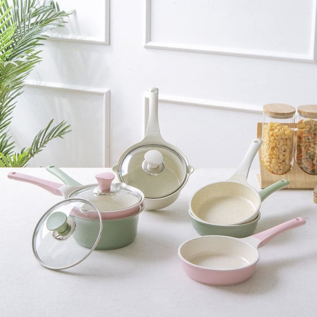 16cm Sauce Pot And Stone Frypan With A Lid - Ivory Image 3