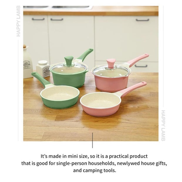 16cm Sauce Pot And Stone Frypan With A Lid - Ivory Image 4