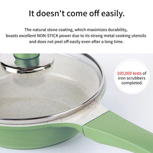 16cm Sauce Pot And Stone Frypan With A Lid - Pink Image 9