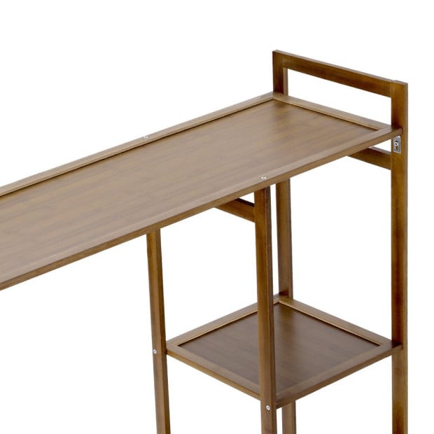 Clothes Rack Coat Stand 8 Shelves Bamboo Image 4