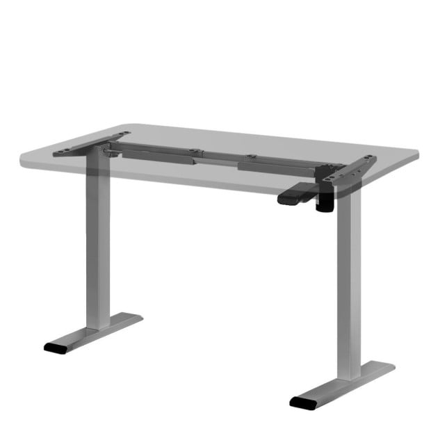 Motorised Height Adjustable Standing Desk Sit Stand Frame Only Grey