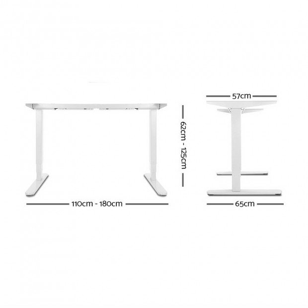 Motorised Standing Desk - White Image 1