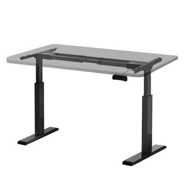 Standing Desk Sit Stand Motorised Adjustable Frame Only Black
