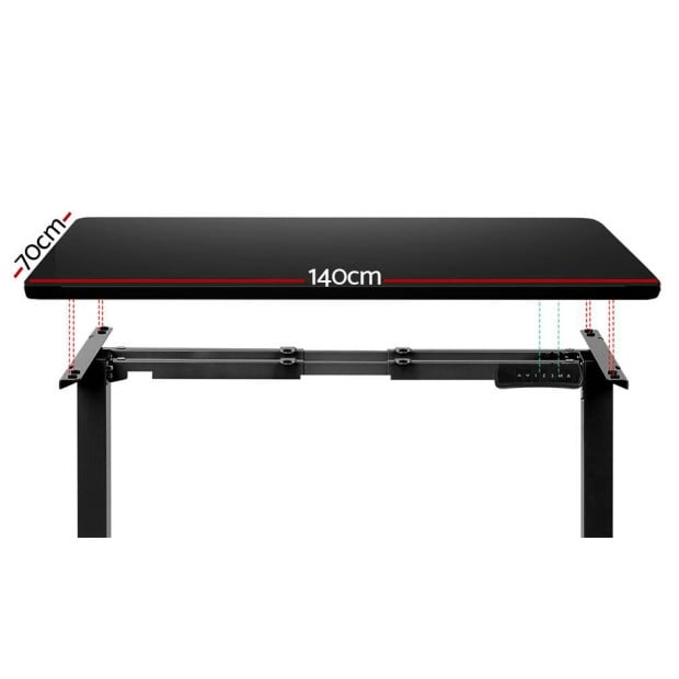 Standing Desk Electric Height Adjustable Sit Stand Desks Black 140cm Image 3