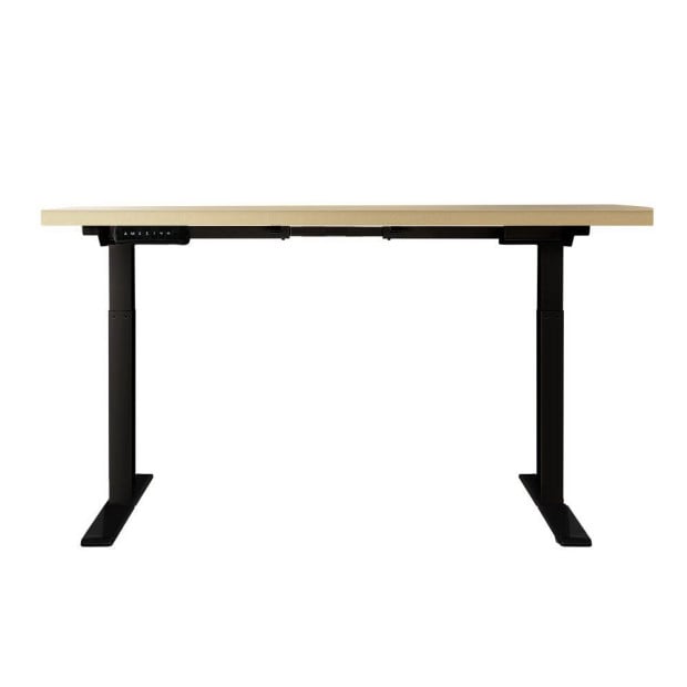 Standing Desk Electric Height Adjustable Sit Stand Black Oak 140cm Image 4