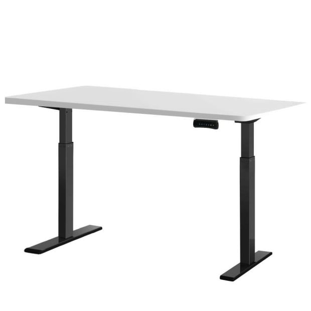 Standing Desk Electric Adjustable Sit Stand Desks Black White 140cm