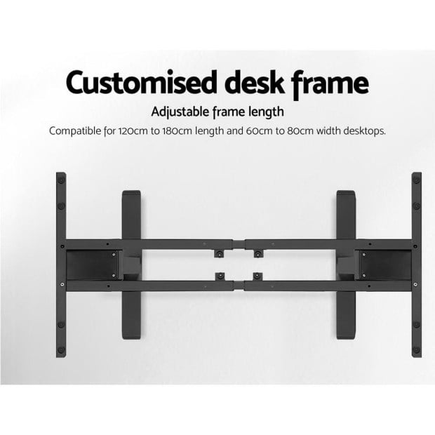 Standing Desk Electric Adjustable Sit Stand Desks Black White 140cm Image 6