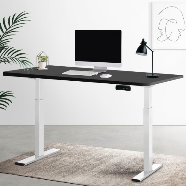 Standing Desk Electric Height Adjustable Sit Stand Desks White Black Image 8