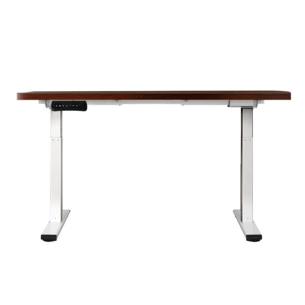 Standing Desk Electric Adjustable Sit Stand Desks White Walnut 140cm Image 4