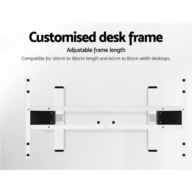 Standing Desk Electric Height Adjustable Sit Stand Desks White 140cm Image 6
