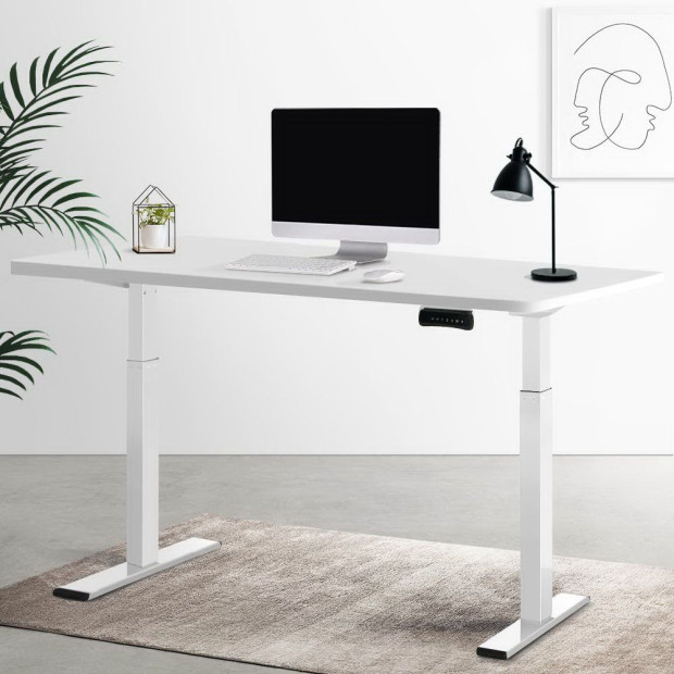 Standing Desk Electric Height Adjustable Sit Stand Desks White 140cm Image 8