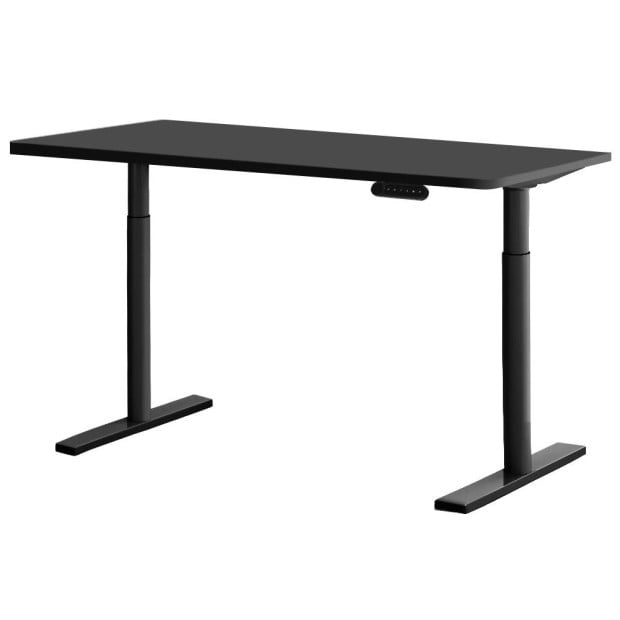 Electric Standing Desk Height Adjustable Sit Stand Desks Black 140cm