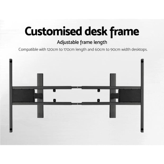 Electric Standing Desk Height Adjustable Sit Stand Desks Black 140cm Image 6