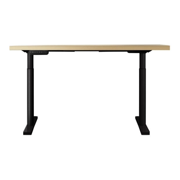 Electric Standing Desk Motorised Adjustable Sit Stand Desks Black Oak Image 4