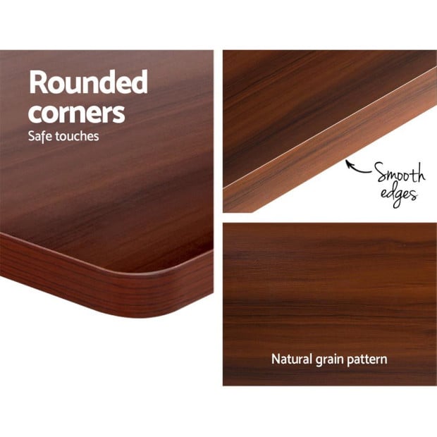 Electric Standing Desk Adjustable Sit Stand White Walnut 140cm Image 7