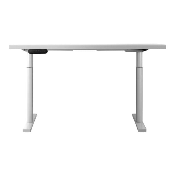 Electric Standing Desk Height Adjustable Sit Stand Desks White 140cm Image 4