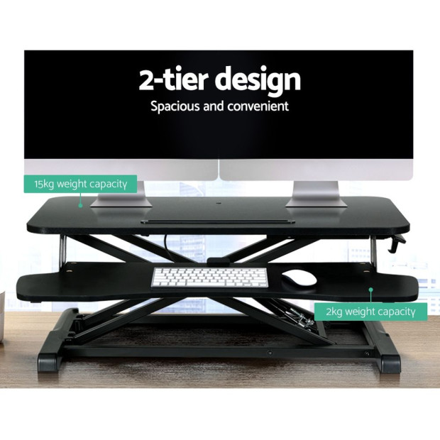 Standing Desk Riser Height Adjustable Sit Stand Office Laptop Desktop Image 5