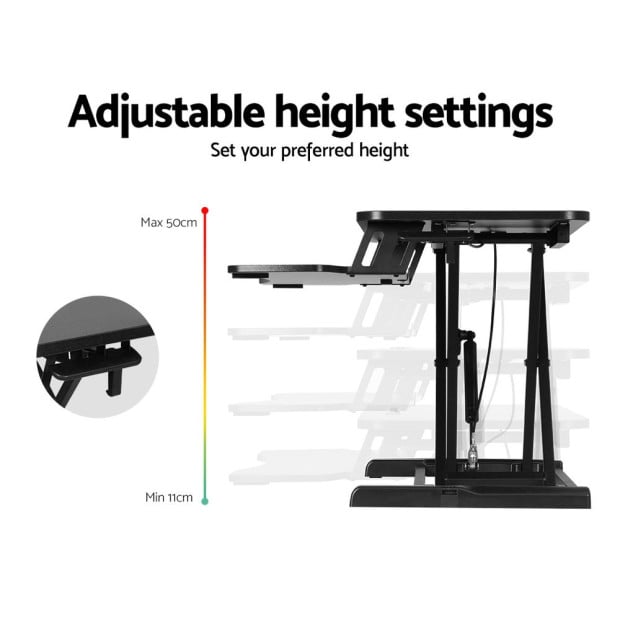 Standing Desk Riser Height Adjustable Sit Stand Office Laptop Desktop Image 7