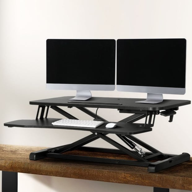 Standing Desk Riser Height Adjustable Sit Stand Office Laptop Desktop Image 8