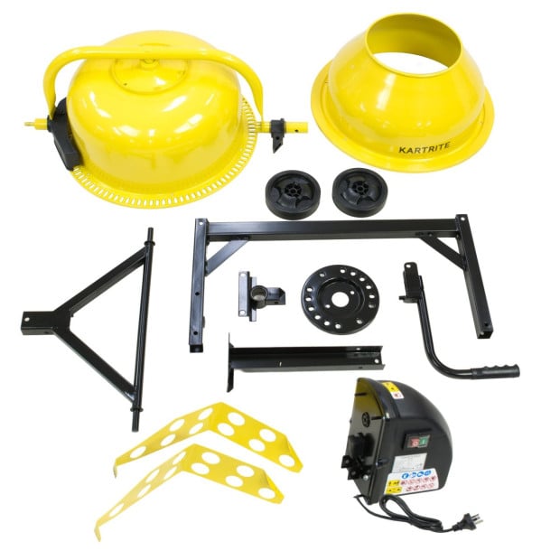 Kartrite Portable 63L Cement Concrete Mixer Dual Mix Blades & Tipper Lock 220W Image 5
