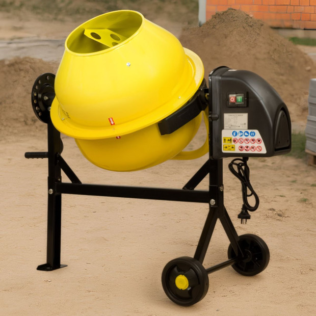 Kartrite Portable 63L Cement Concrete Mixer Dual Mix Blades & Tipper Lock 220W Image 11