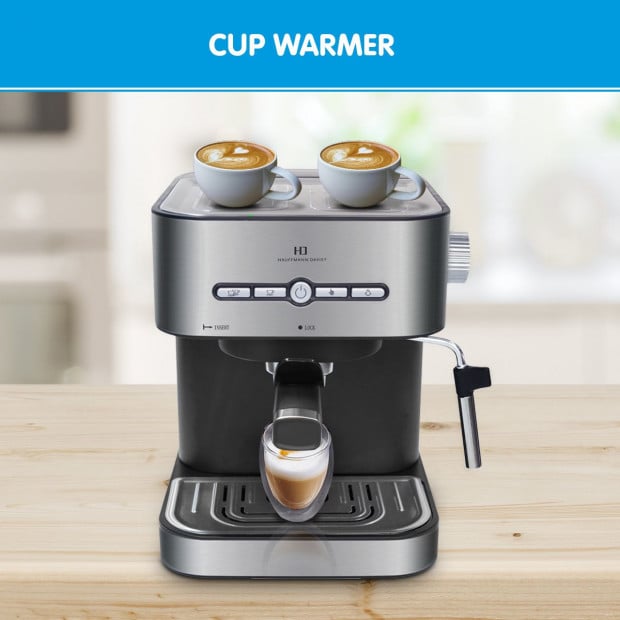 Home coffee machine cup warmer