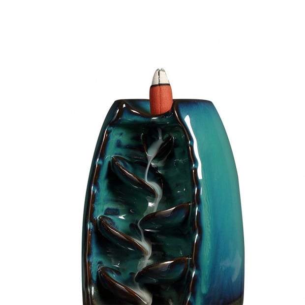 Mountain Waterfall Smoke Backflow Ceramic Incense Burner Cones Holder Image 7