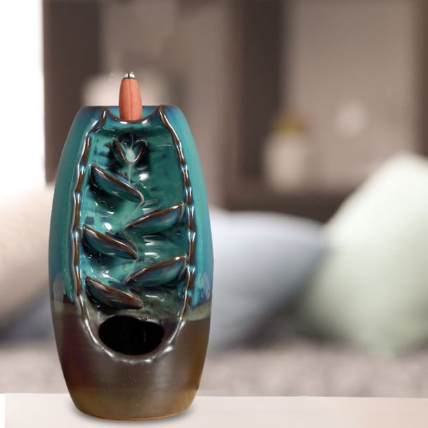 Mountain Waterfall Smoke Backflow Ceramic Incense Burner Cones Holder Image 8