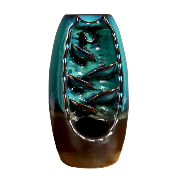 Incense Burner Mountain Waterfall Smoke Ceramic Cone Holder Image 2