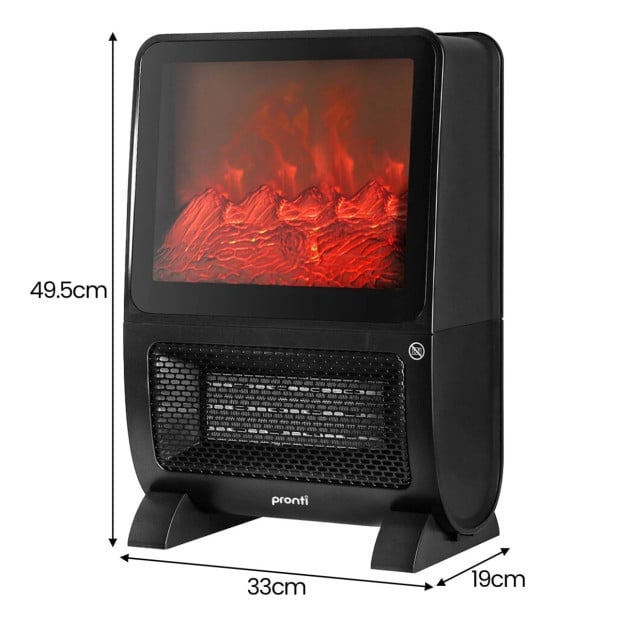 Pronti 3D Fire PTC Remote Controlled Heater - 2000W Image 4