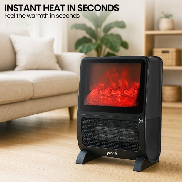 Pronti 3D Fire PTC Remote Controlled Heater - 2000W Image 6