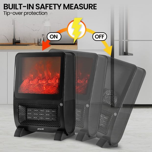 Pronti 3D Fire PTC Remote Controlled Heater - 2000W Image 9