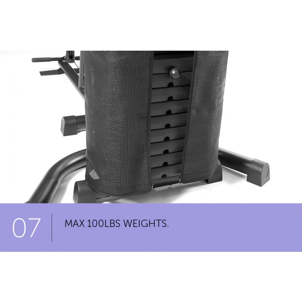 Powertrain Multi Station Home Gym with 45kg Weights & Preacher Curl Pad Image 9