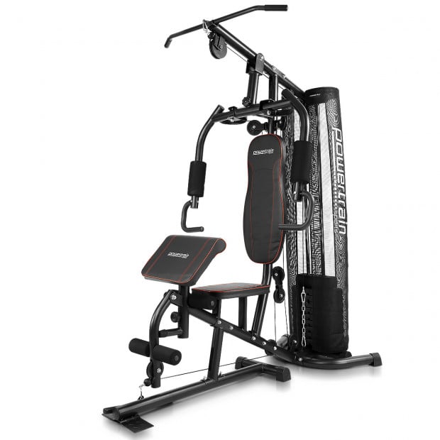 Powertrain Multi Station Home Gym with 45kg Weights & Preacher Curl Pad