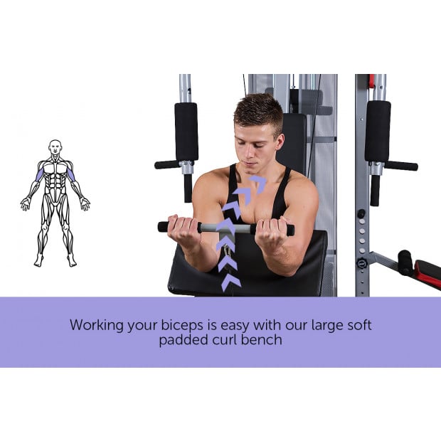 Powertrain Home Gym Multi Station with 175lb Weights and Dumbbells Image 3