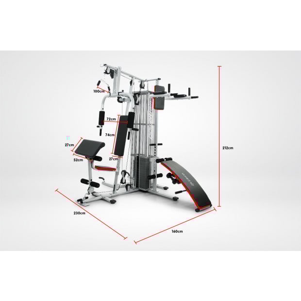 Powertrain Home Gym Multi Station with 175lb Weights and Dumbbells Image 9