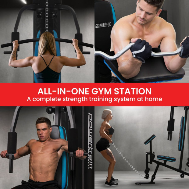 Powertrain JX-300 Multi Station Home Gym 44kg Weight Cable Machine Image 8